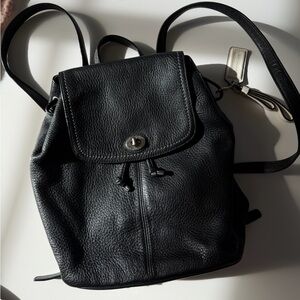 Vintage black coach backpack purse